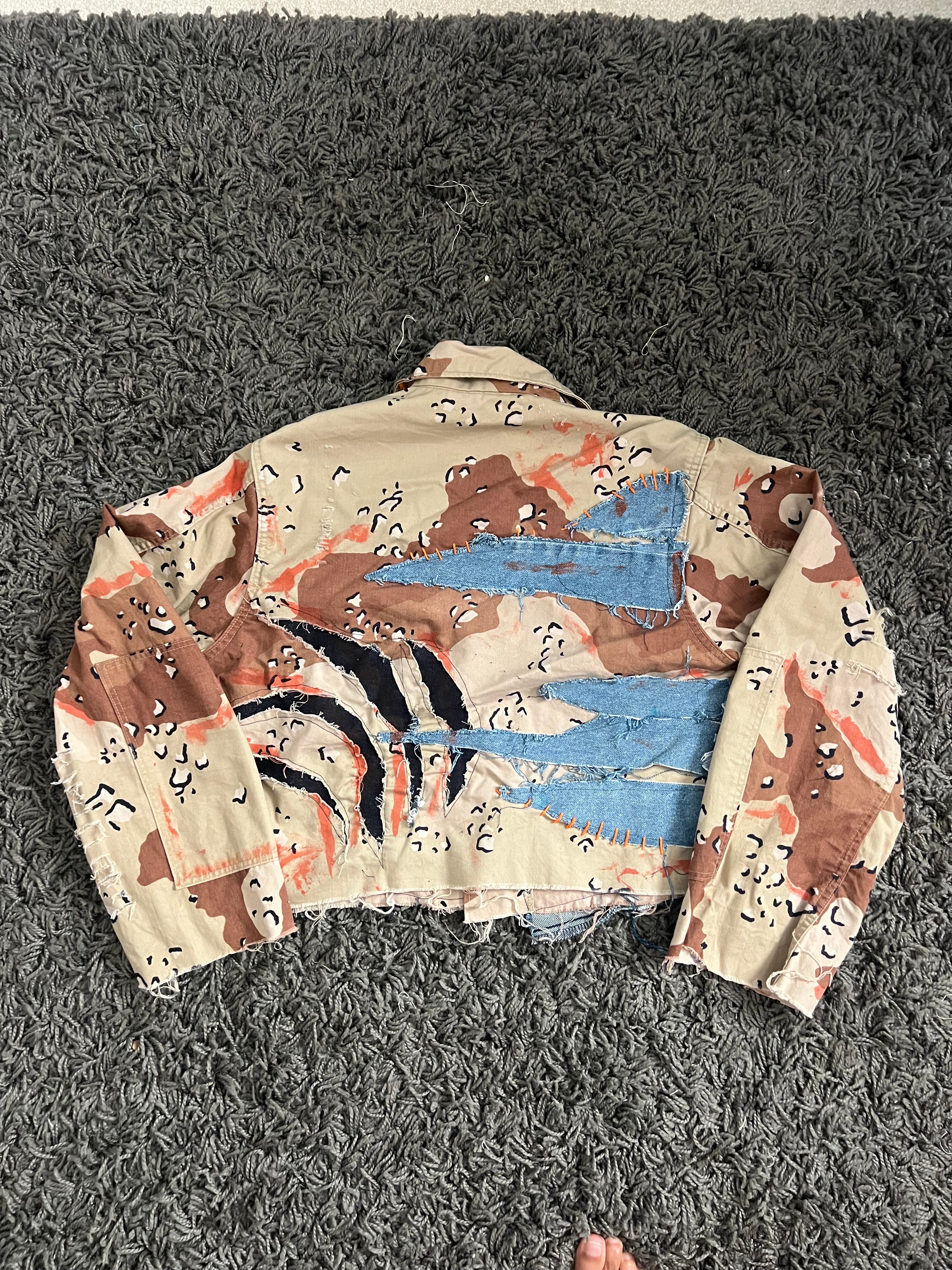 The Custom Collection: Tan Camo-Cropped Jacket